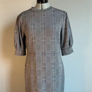 H&M Checked Gray Plaid Dress